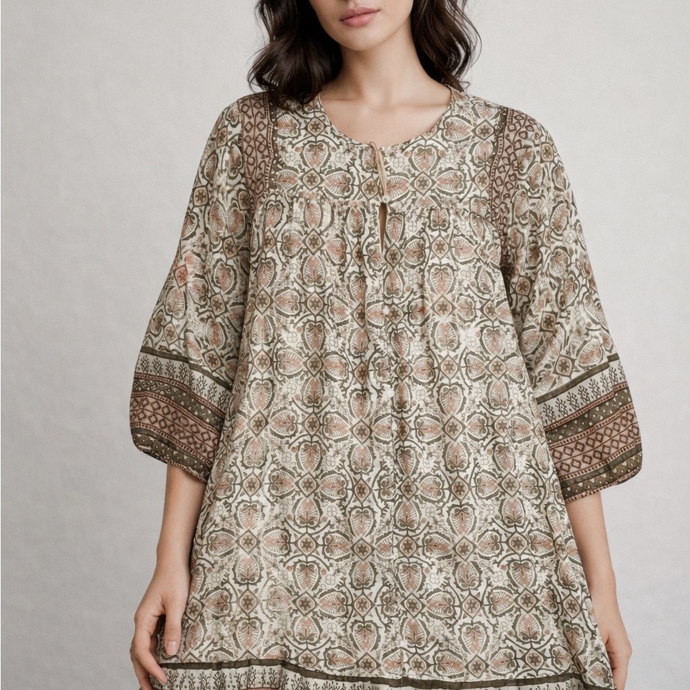 Cleobella meadow mini dress Bohemian Print Women's size medium